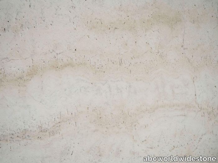 White Travertine Unfilled & Leather