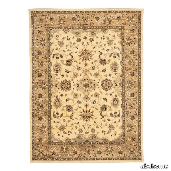 Beige Traditional Wool Rug