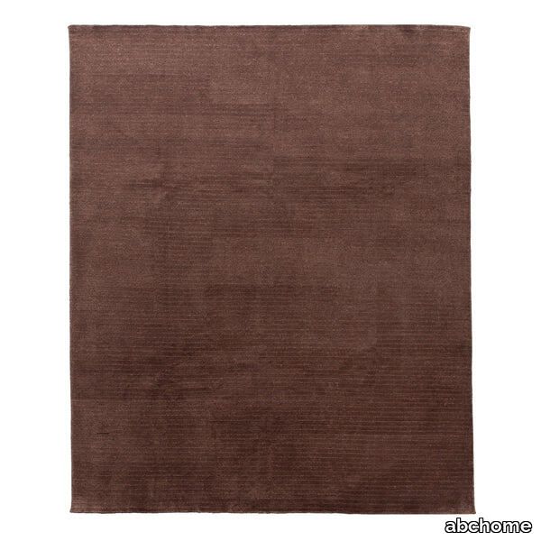 Brown Textured Wool Blend Rug