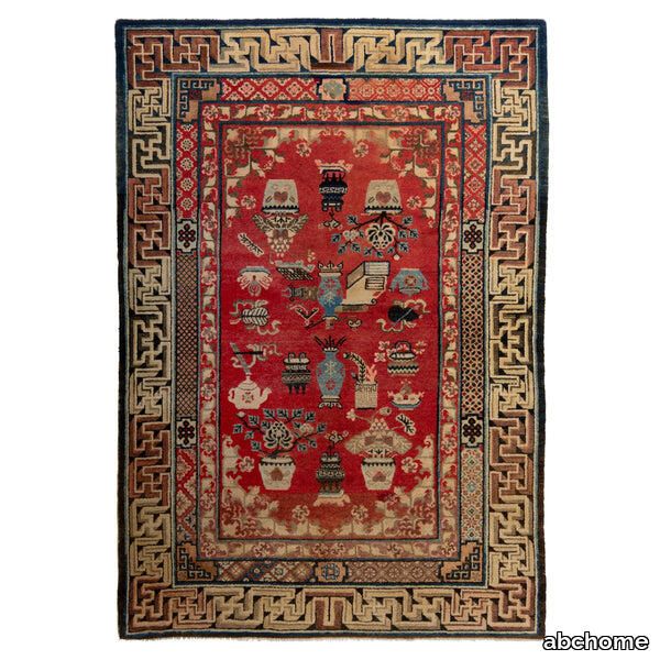 Red Chinese Peking Rug