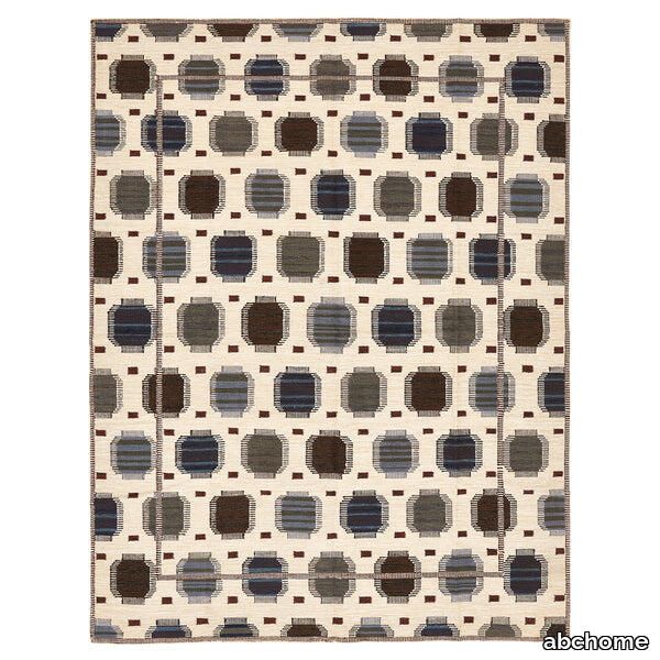 Multicolored Swedish Flatweave Wool Rug