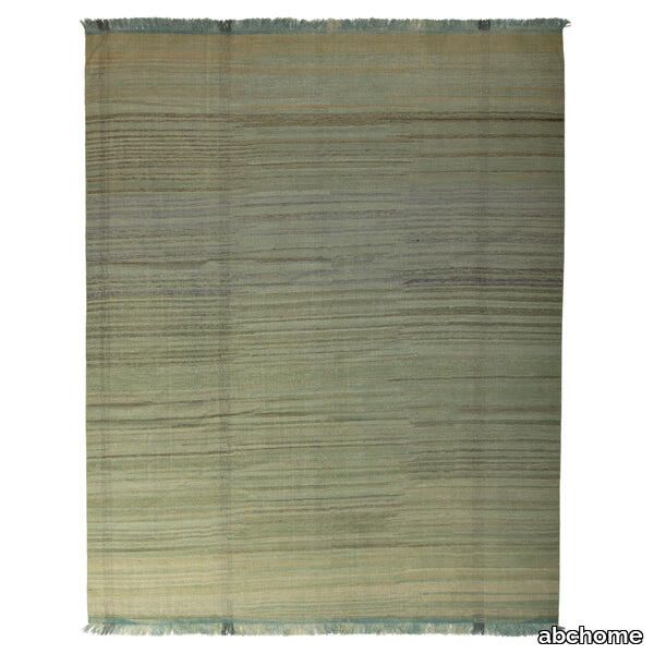 Green Flatweave Rug