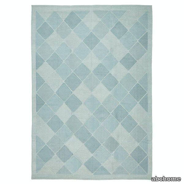 Blue Flatweave Wool Rug