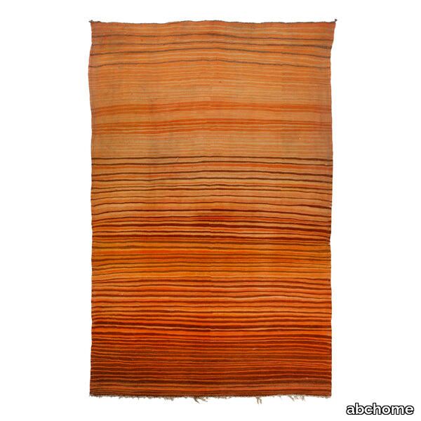 Orange Flatweave Wool Rug