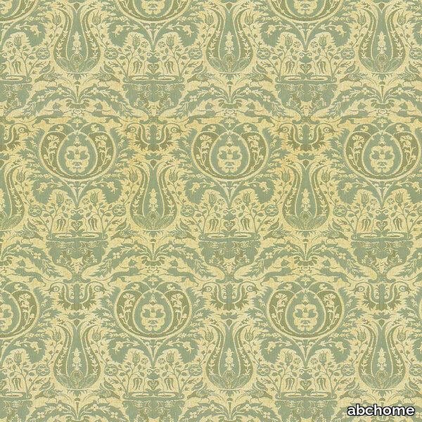 Mineral and Citron Velvet Fabric