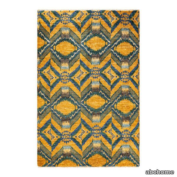 Yellow Transitional Wool Rug