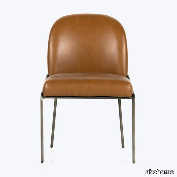 Houston Curved Dining Chair, Leather