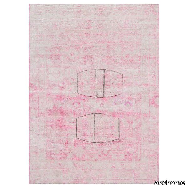 Pink Vintage Wool Cotton Blend Rug