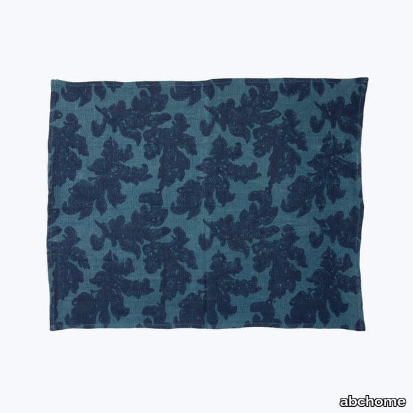 Teal Bold Floral Linen Placemat