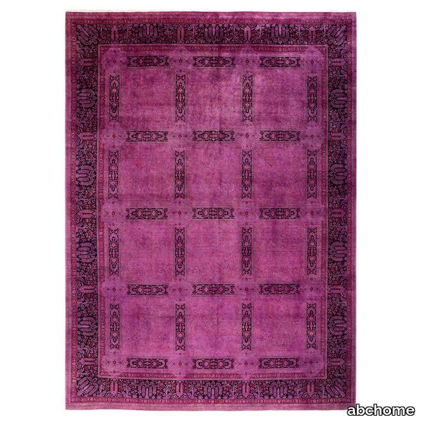 Purple Overdyed Wool Rug