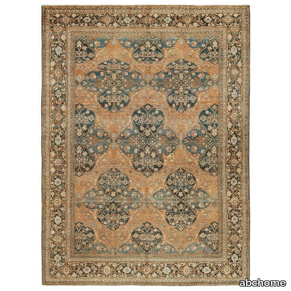 Brown Antique Traditional Persian Khorassan Rug