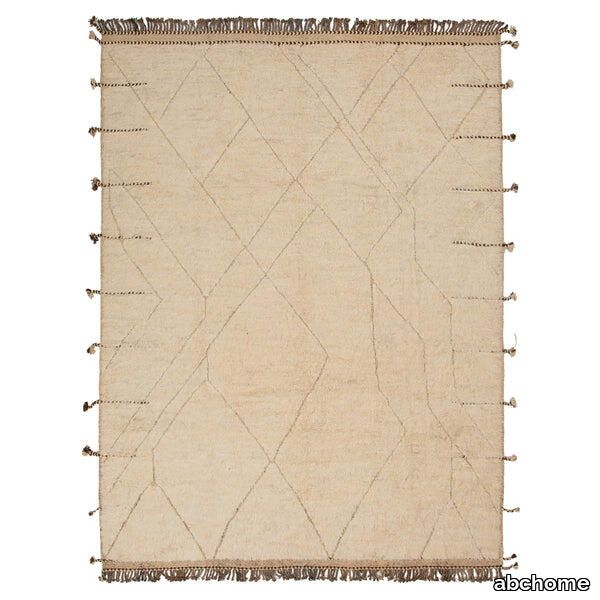 Cream Modern Wool Rug