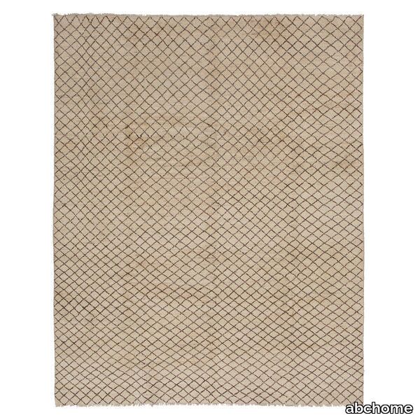 Beige Modern Wool Rug