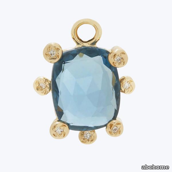 Genie Charm with Blue Topaz and Diamonds