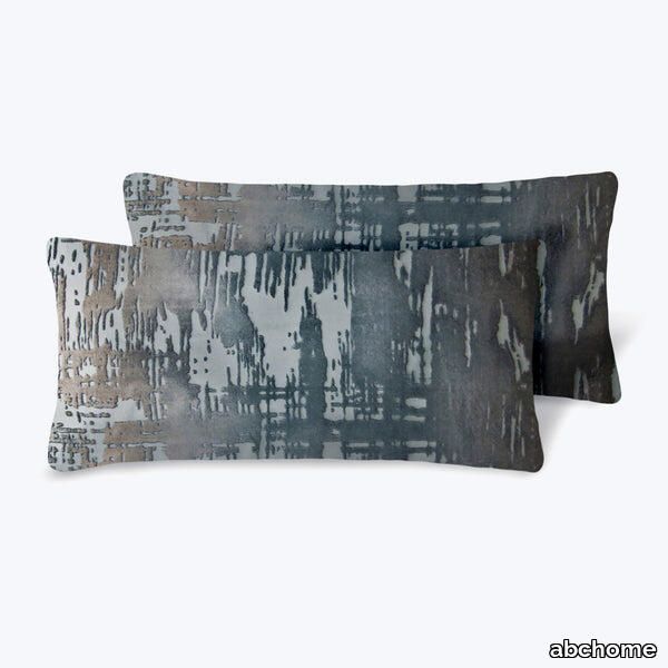 Mini Brushstroke Velvet Pillows, Set of 2