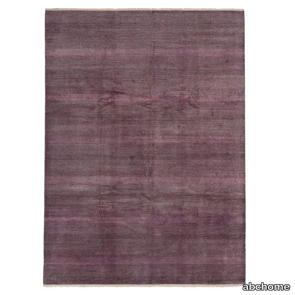 Purple Modern Wool Silk Blend Rug