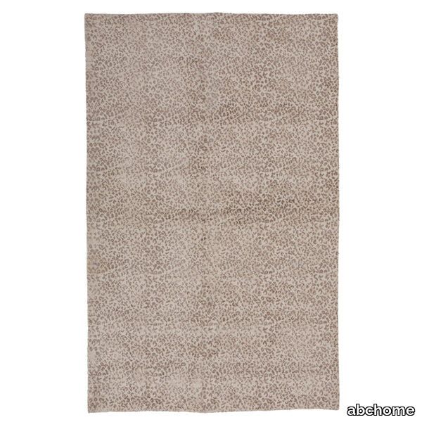 Beige Modern Leopard Cotton Blend Rug