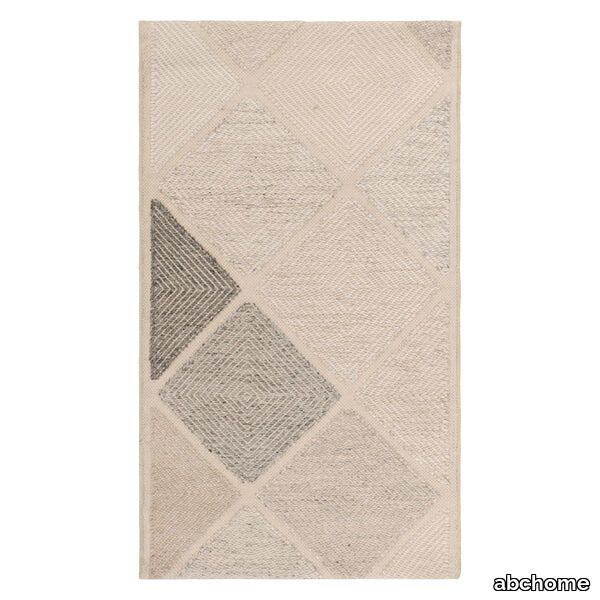 White Swedish Flatweave Wool Rug