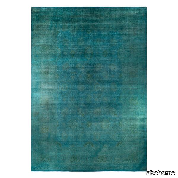 Green Color Reform Overdyed Oversized Rug