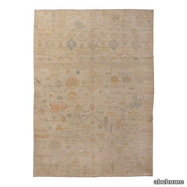 Beige Zameen Transitional Wool Rug