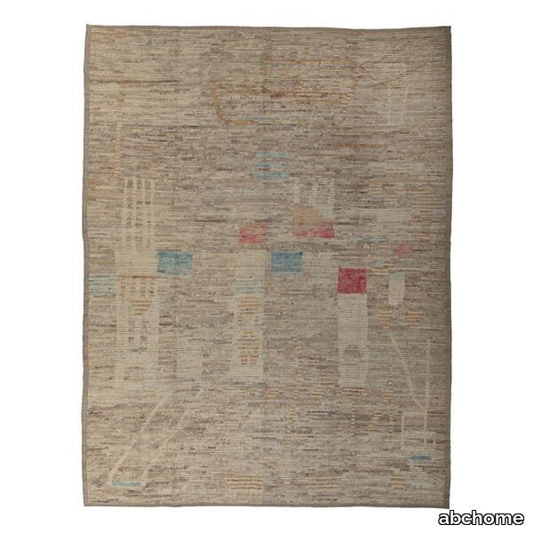 Brown Zameen Transitional Wool Rug- 10'11" x 13'10"