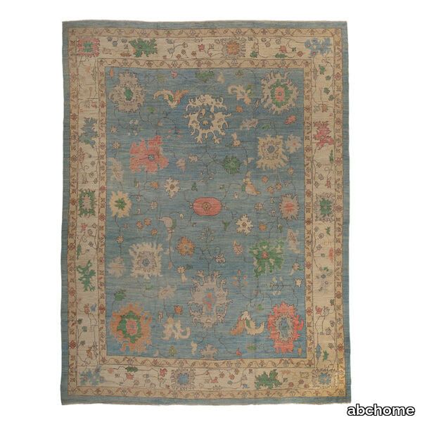 Blue Zameen Traditional Wool Rug