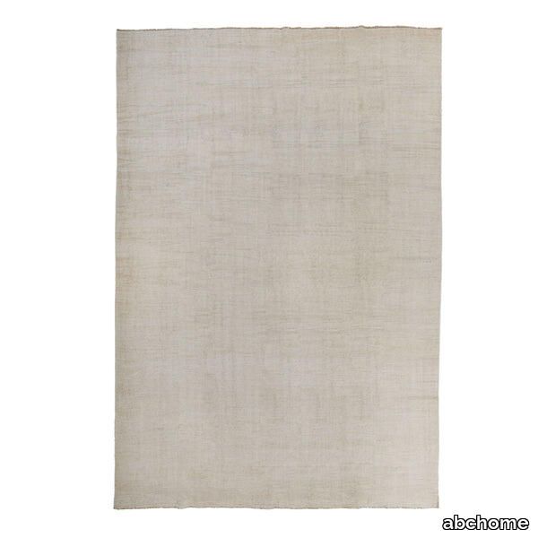 Solid White Turkish Flatweave Wool Rug