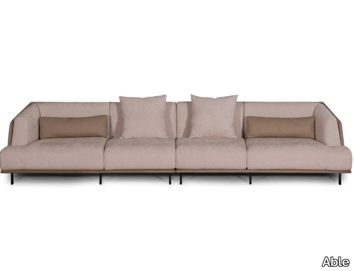 CLAYTON - Sectional 4 seater leather sofa _ Able