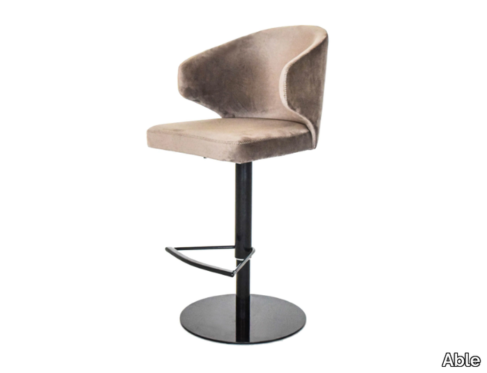 DIVINA - High fabric stool with footrest _ Able