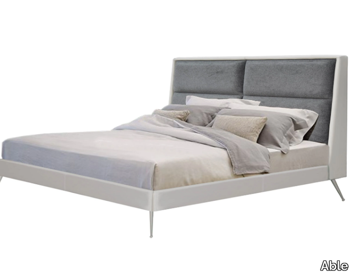 HEMI - Fabric double bed with upholstered headboard _ Able