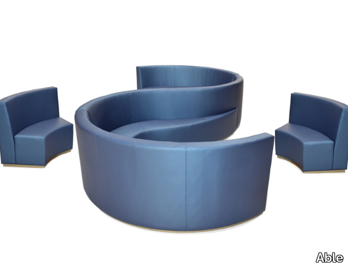 KAI - Modular leather bench seating with back _ Able