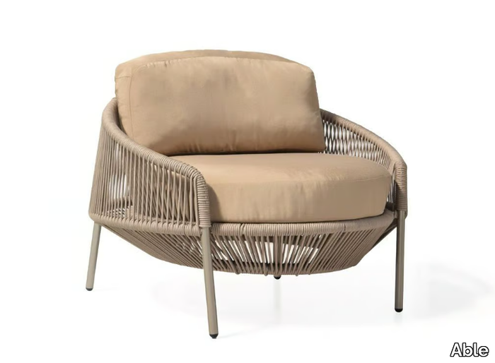 SUNRAY - Fabric garden armchair with armrests _ Able