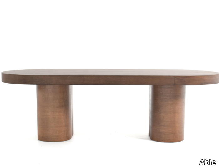 FLAVIO - Oval wooden dining table _ Able