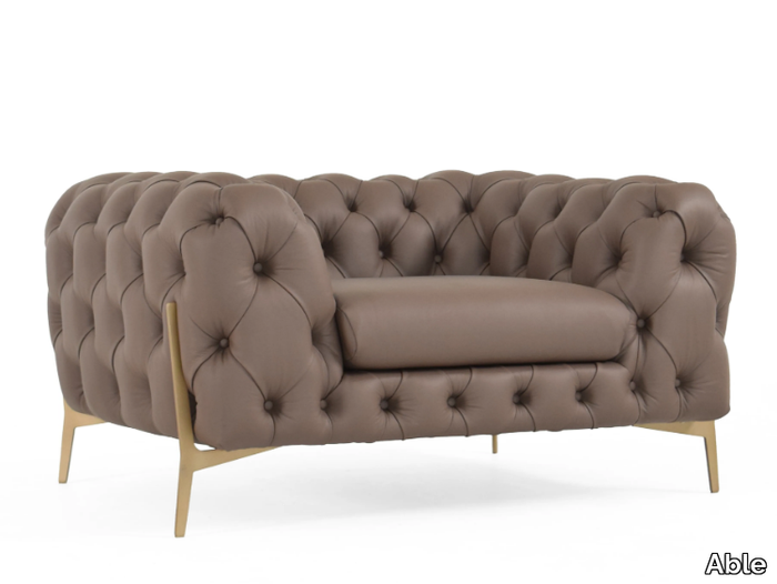 BELLADONNA - Tufted leather armchair _ Able