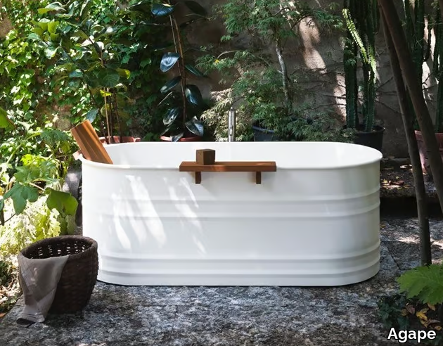 VIEQUES OUTDOOR - Oval stainless steel bathtub _ Agape