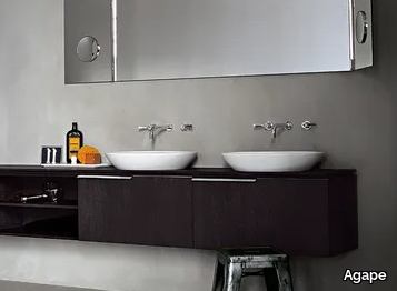 SPOON - Semi-inset oval Cristalplant® washbasin _ Agape