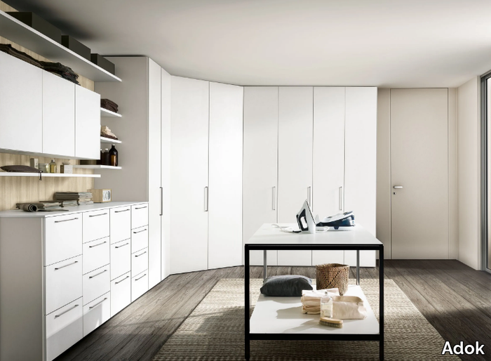 INTERMEZZO - Laundry room cabinet with hinged doors and drawers _ Adok