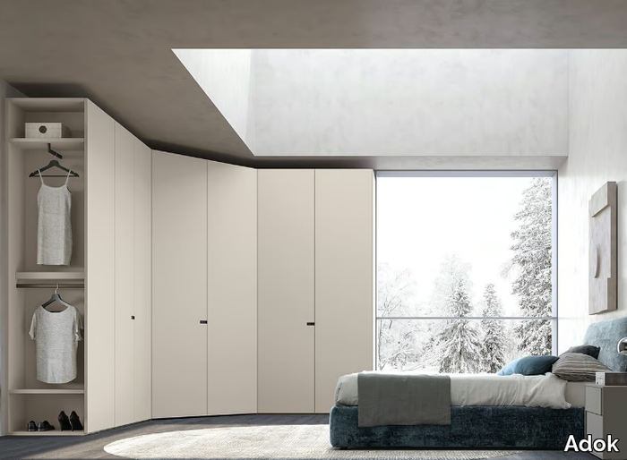 LINE - Corner wooden wardrobe _ Adok