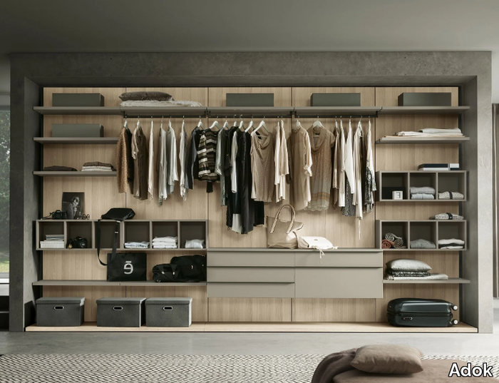 TA-TAC - Sectional wooden walk-in wardrobe _ Adok