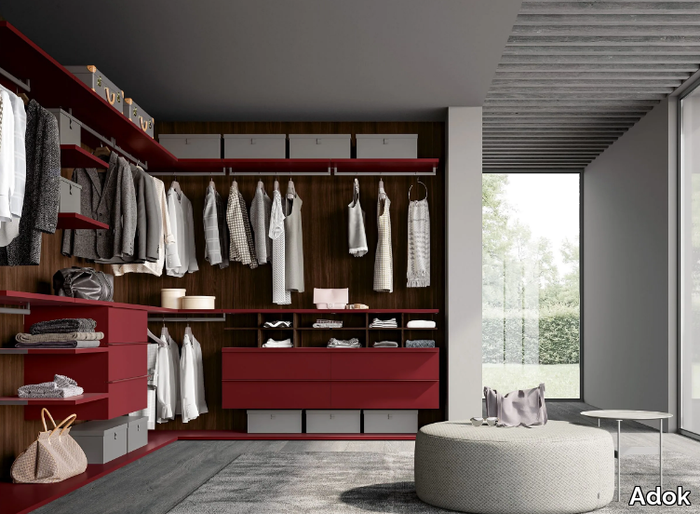 UP&DOWN - Sectional wooden walk-in wardrobe _ Adok