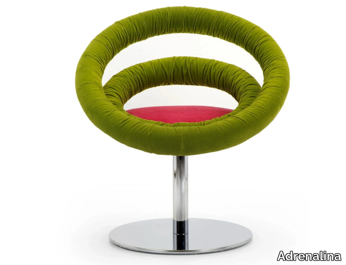 CIRCLE - Swivel fabric easy chair _ Adrenalina