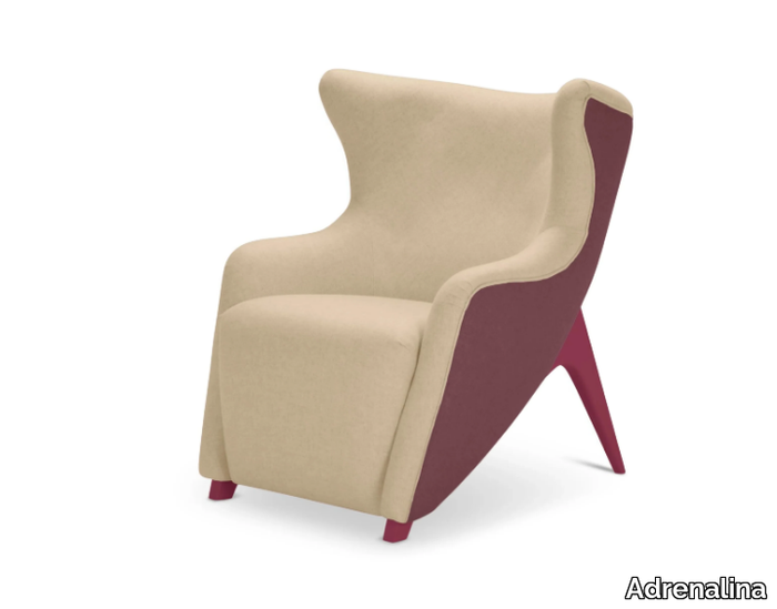 GEA LOW - Fabric armchair with armrests _ Adrenalina