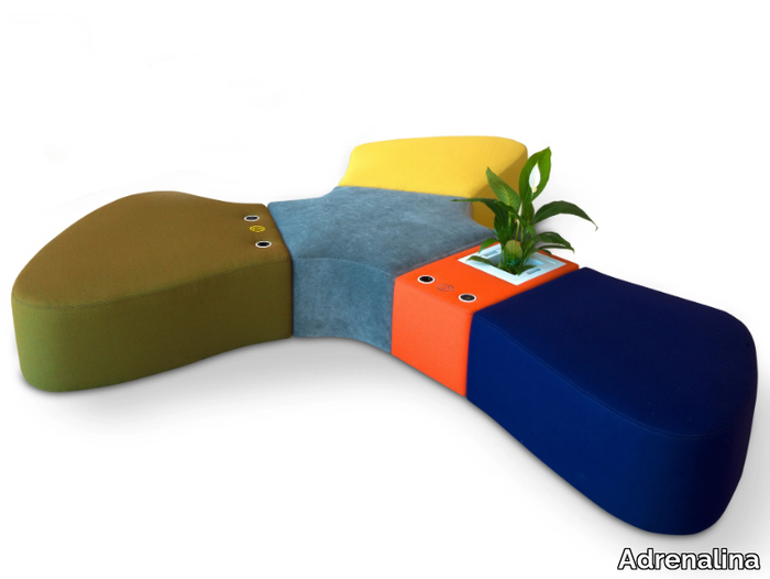 SIR-PENT - Modular fabric bench _ Adrenalina