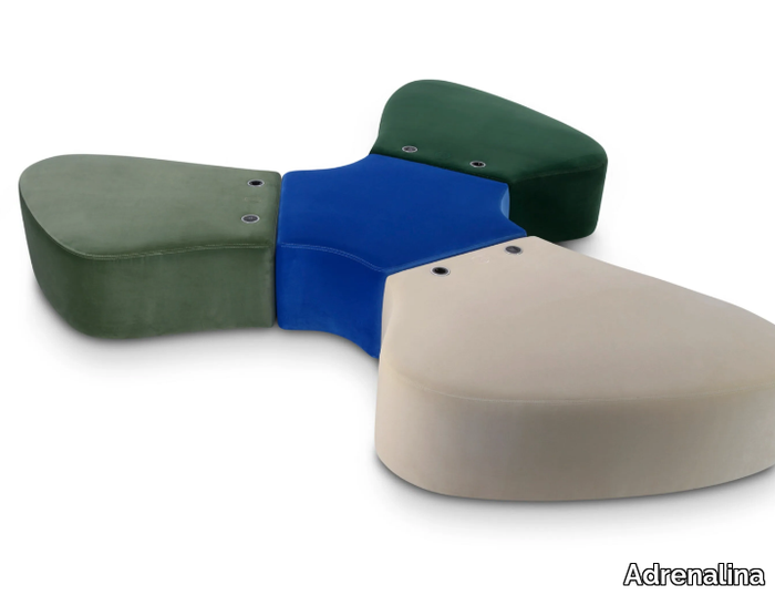 SIR-PENT - Upholstered modular fabric bench _ Adrenalina