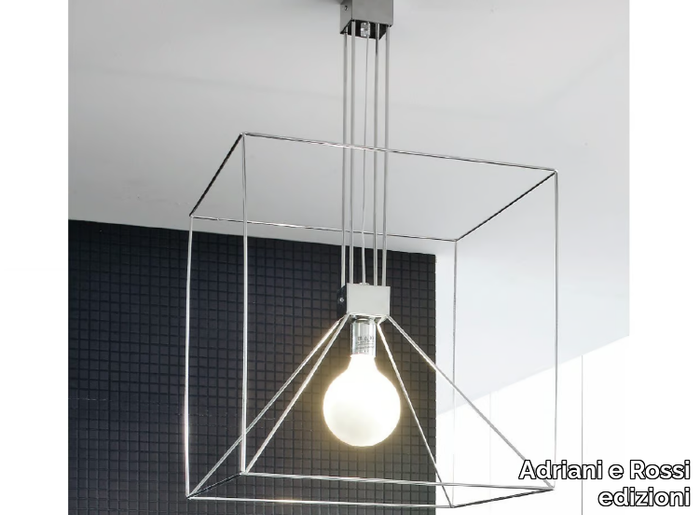 CUBO REFLEX - Metal pendant lamp _ Adriani e Rossi edizioni