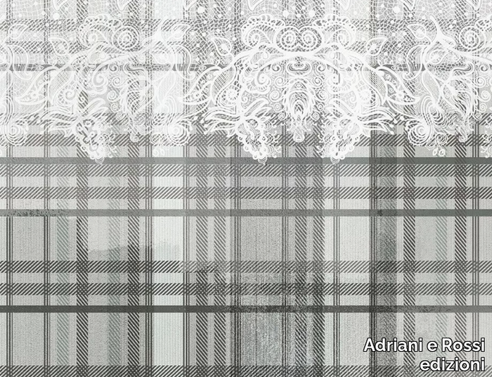 GILDA - Tartan textile effect wallpaper _ Adriani e Rossi edizioni