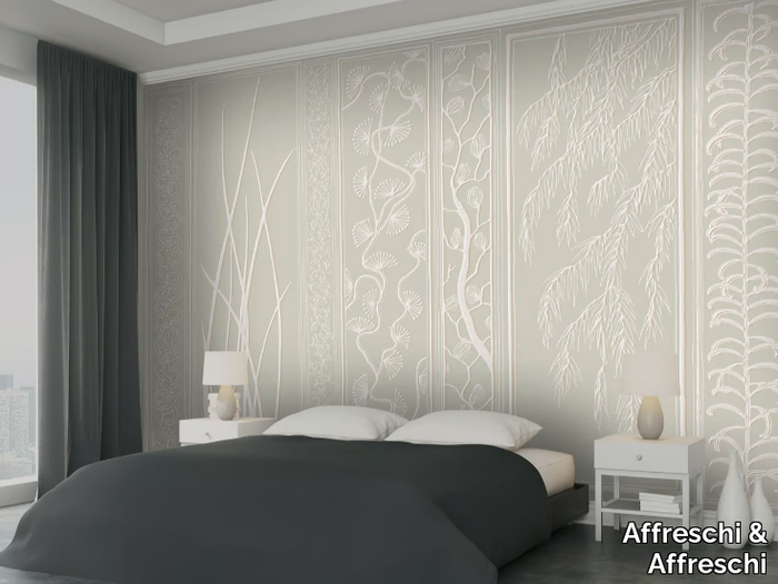 SEASON 1 KW0603 - Ecological Plaster backing wallpaper with floral pattern _ Affreschi & Affreschi