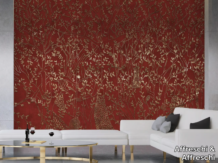 SEASON 1 KW1503 - Ecological Plaster backing wallpaper with floral pattern _ Affreschi & Affreschi