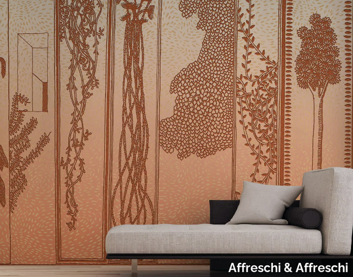 SEASON 1 KW1703 - Ecological Plaster backing wallpaper with floral pattern _ Affreschi & Affreschi