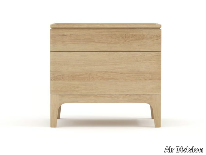 ALLEGRO - Rectangular solid wood bedside table with drawers _ Air Division